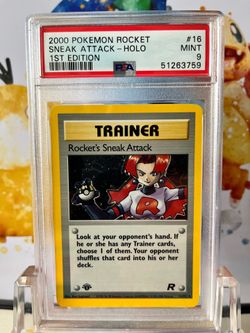 PSA 9 1st Edition Holo Team Rocket’s Sneak Attack Pokemon