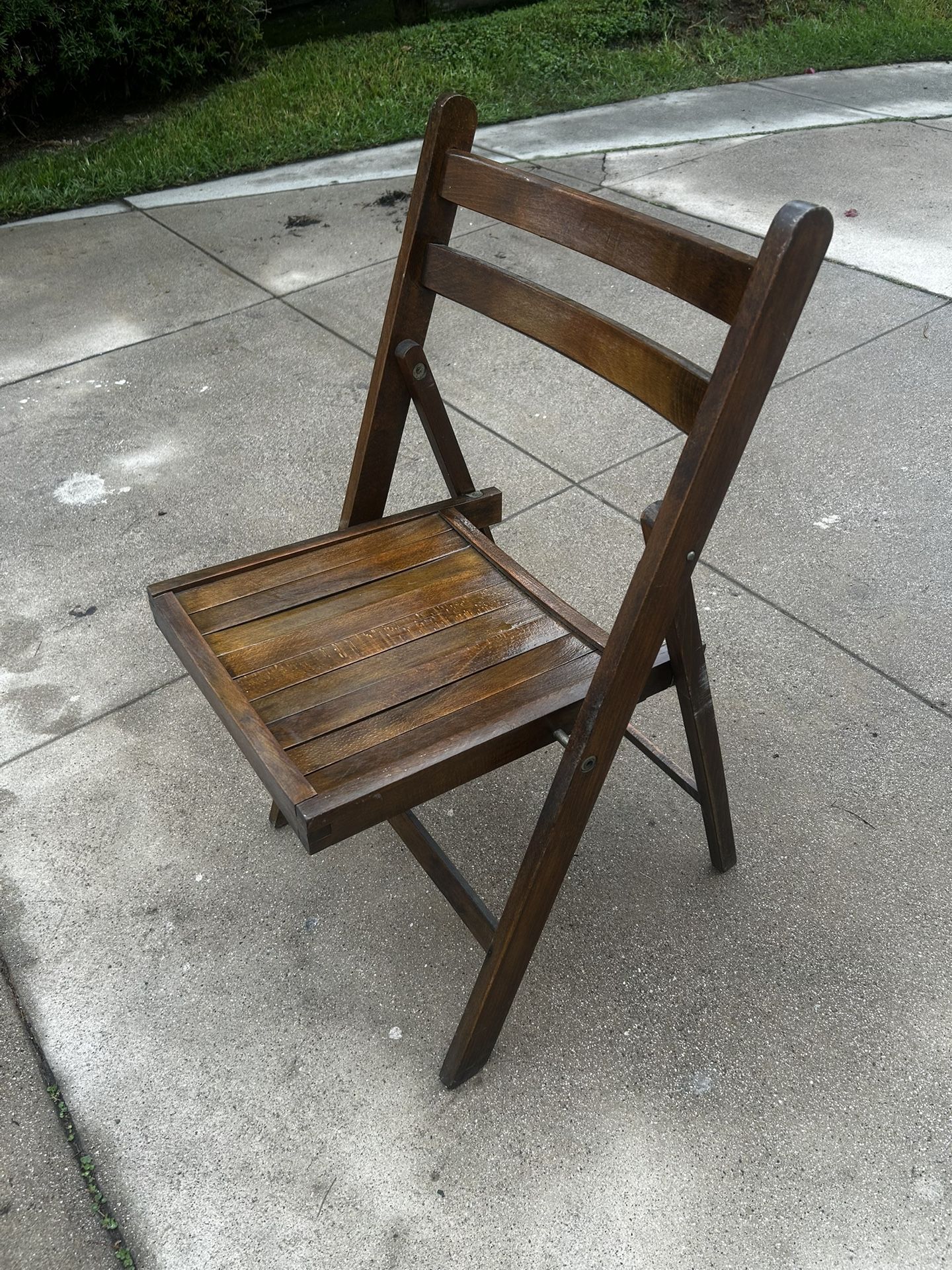 Vintage Wooden Folding Chair