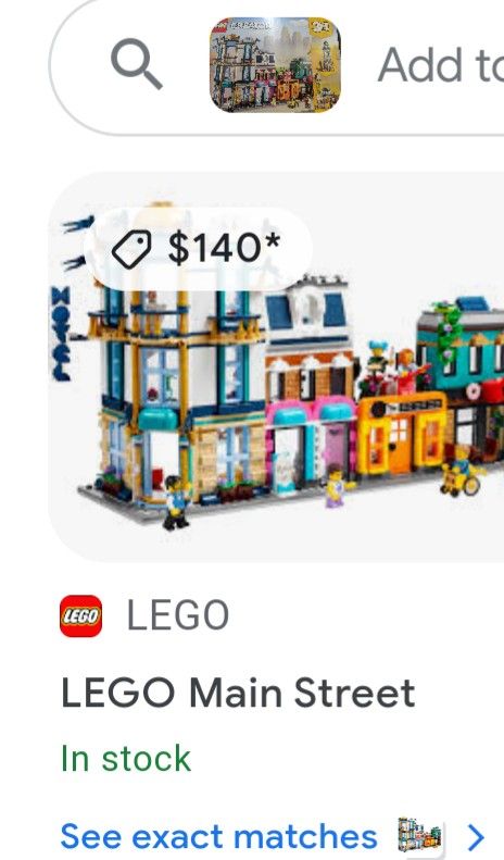 LEGO Creator Main Street 3-in-1 Building Toy Set