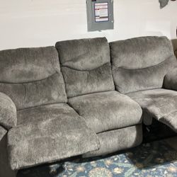 Recliner 3 Seater  Grey Sofa 