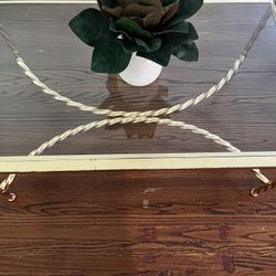 Glass Top / Gold Metal