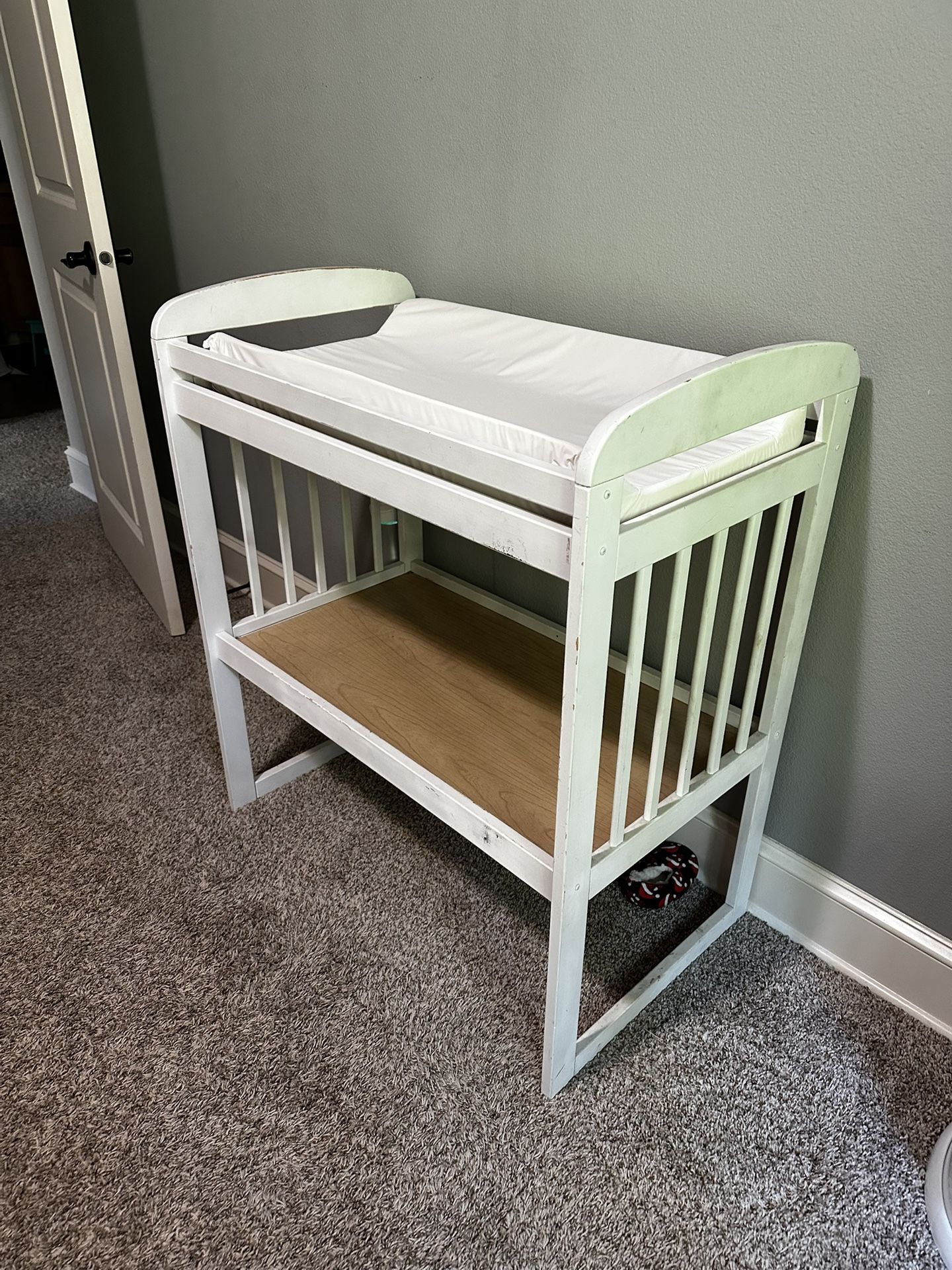 Baby Changing Table With Pad And Sheets.