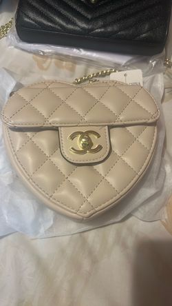 Chanel Heart Bag Quilted Lambskin Chain Bag