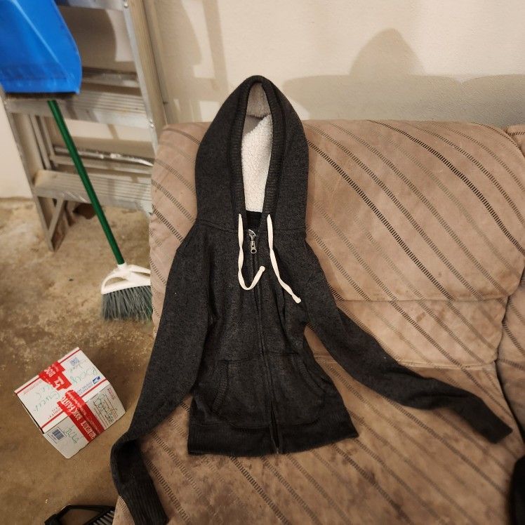 Authentic American Heritage Sz. X-Small Women's Grey Zippered Hoodie