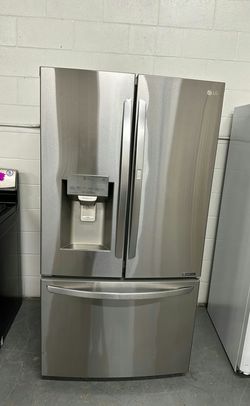 LG 3-Door Refrigerator (French Door Fridge) Stainless Steel - Water Dispenser Energy Star