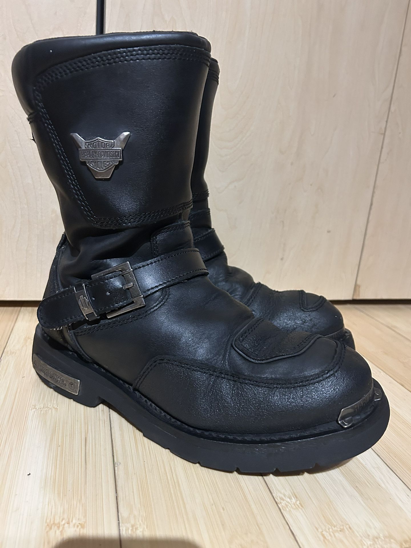 Harley-Davidson Boots 10.5M Black Leather Motorcycle Biker Riding Engineer D95115