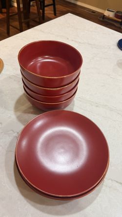 Pottery Barn Stoneware Bowl and Plate Set