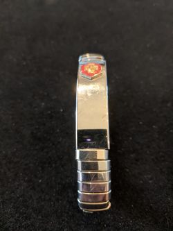 $10. Medical ID bracelet. Stainless steel. Fits up to 8-in wrist. Stretch bracelet.