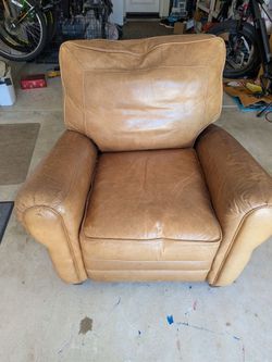 Leather chair recliner