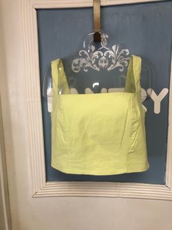 Anthropology Lime Green Crop Top - size M