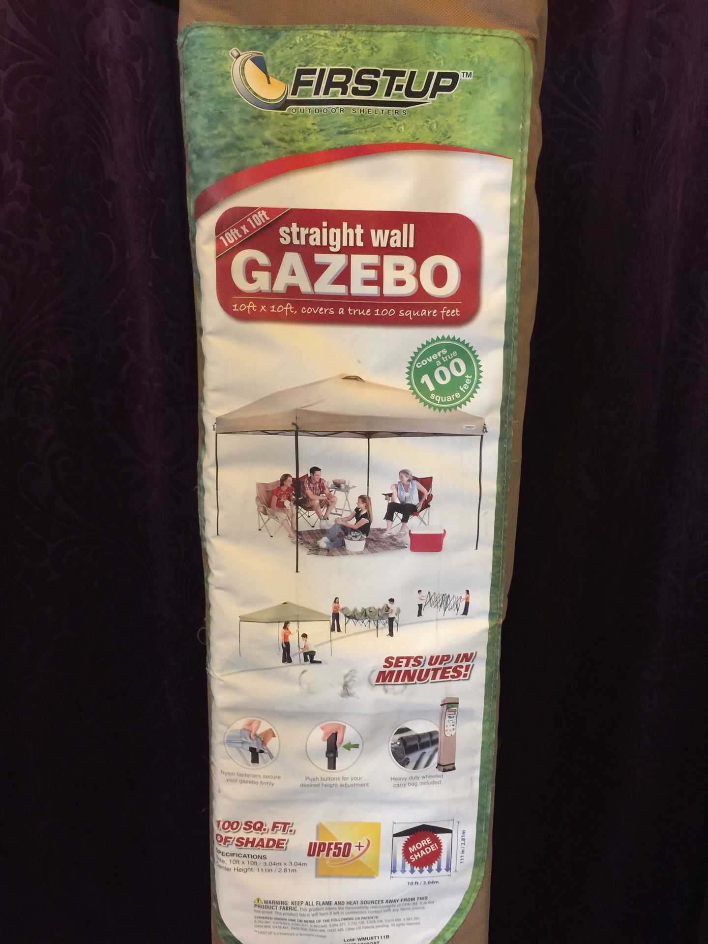 10x10 Pop Up Gabezo / Tent with Wind Curtain