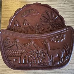 Handmade, cherry mahogany, leather coasters Made In Peru 🇵🇪 