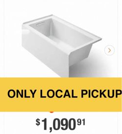 🌊 KOHLER Underscore 60 in. x 32 in. Alcove Deep Soaking Bathtub with Left-Hand Drain in White #3431