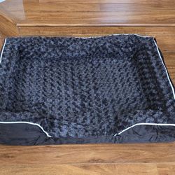 36" x 27" Orthopedic Pet Dog Bed with Sides, Pet Couch Bed, Washable Removable Cover, Brown