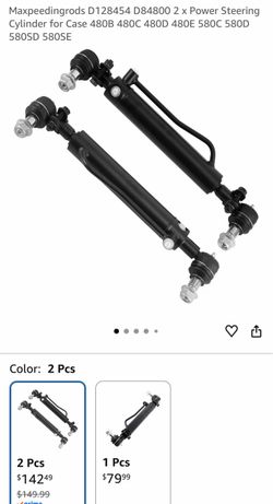 Maxpeedingrods D128454 D84800 2 x Power Steering Cylinder for Case 480B 480C 480D 480E 580C 580D 580SD 580SE