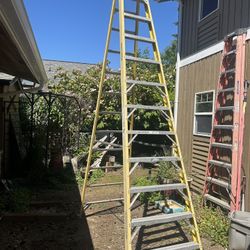 12” Werner Fiberglass Stepladder Pro Series