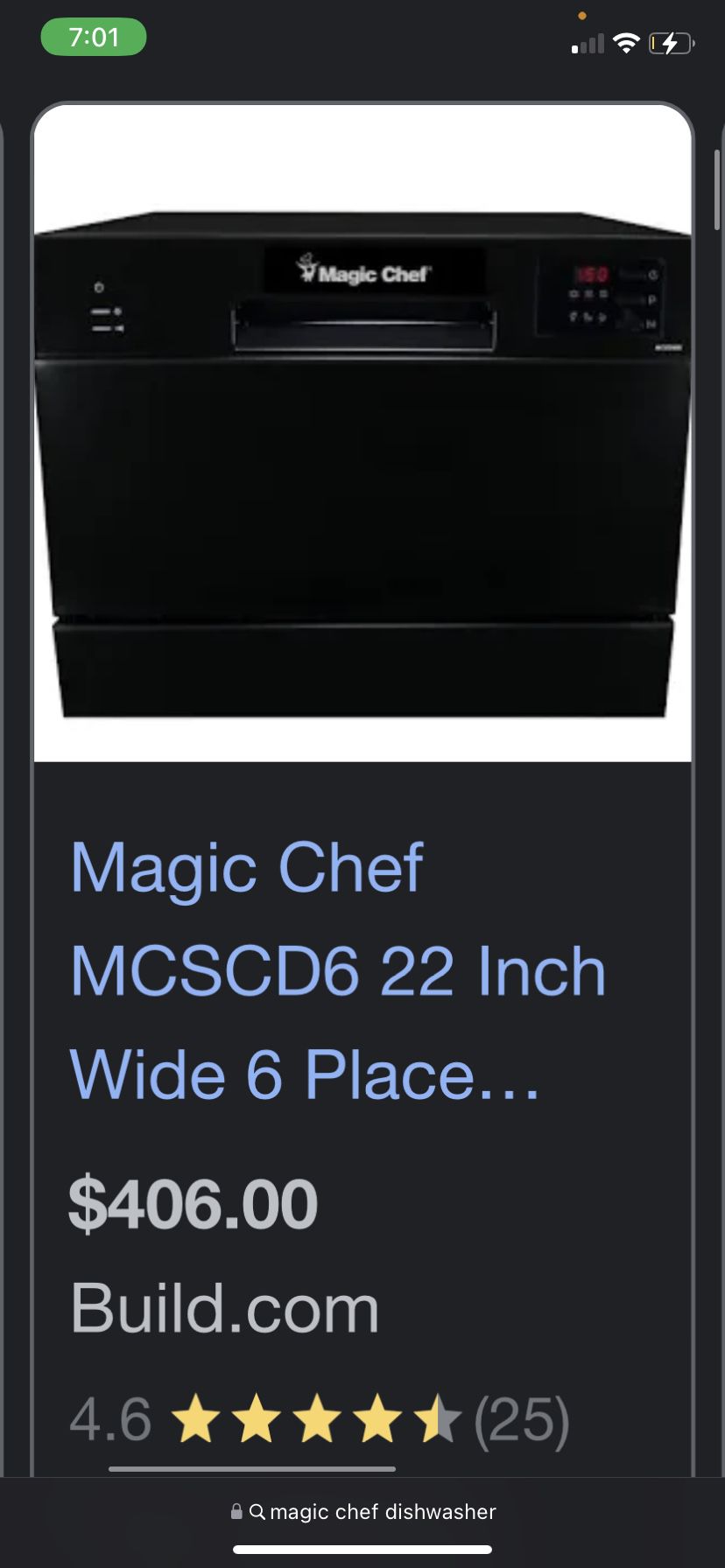 Magic Chef Dishwasher 