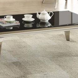 Gorgeous Queen Ann Style Coffee Table with Black Glass Top! SALE!