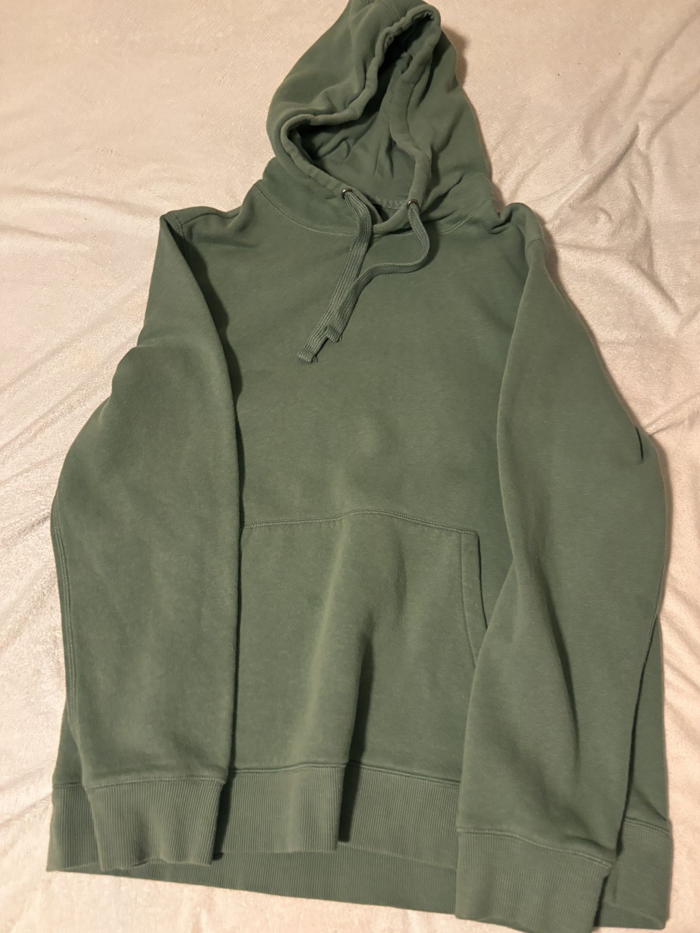 green hoodie
