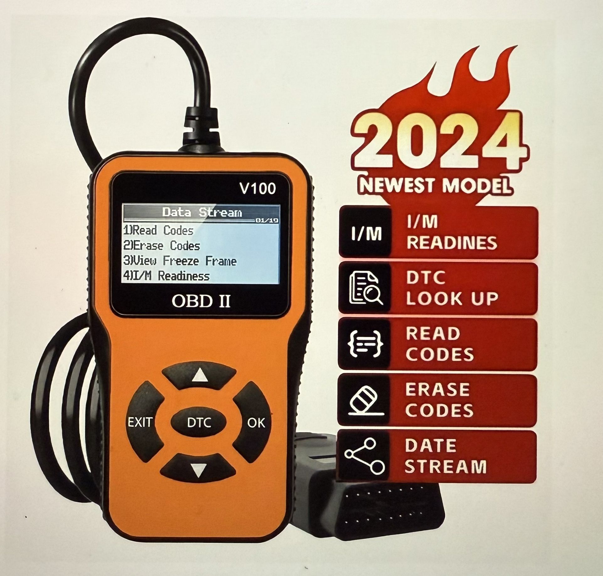 OBD2 Diagnostic Scanner - Car Engine Fault Code Reader Scan Tool