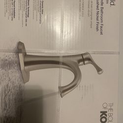 KOHLER Lilyfield Brushed Nickel 4-in centerset 1-handle WaterSense High-arc