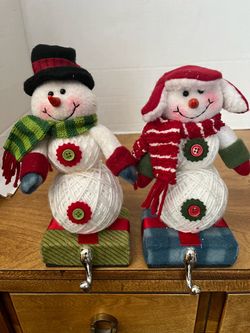 2010-2018 Target Home Wondershop Yarn-Ball Snowmen Stocking Hangers