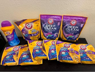 $45 Arm and Hammer laundry bundle- (1) 42 pak (2) 32 paks (6) 14 paks and odor beads- Temecula