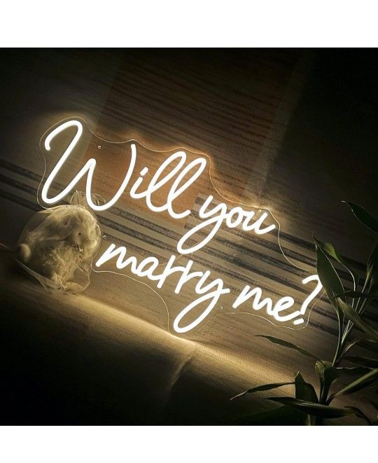 LED Will You Marry Me Sign 
