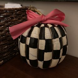 Handpainted MacKenzie-Childs inspection pumpkin 