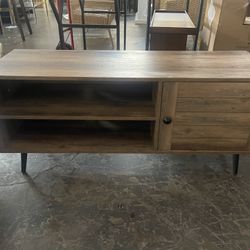 Rust Oak Mid Century Modern Tv Stand 