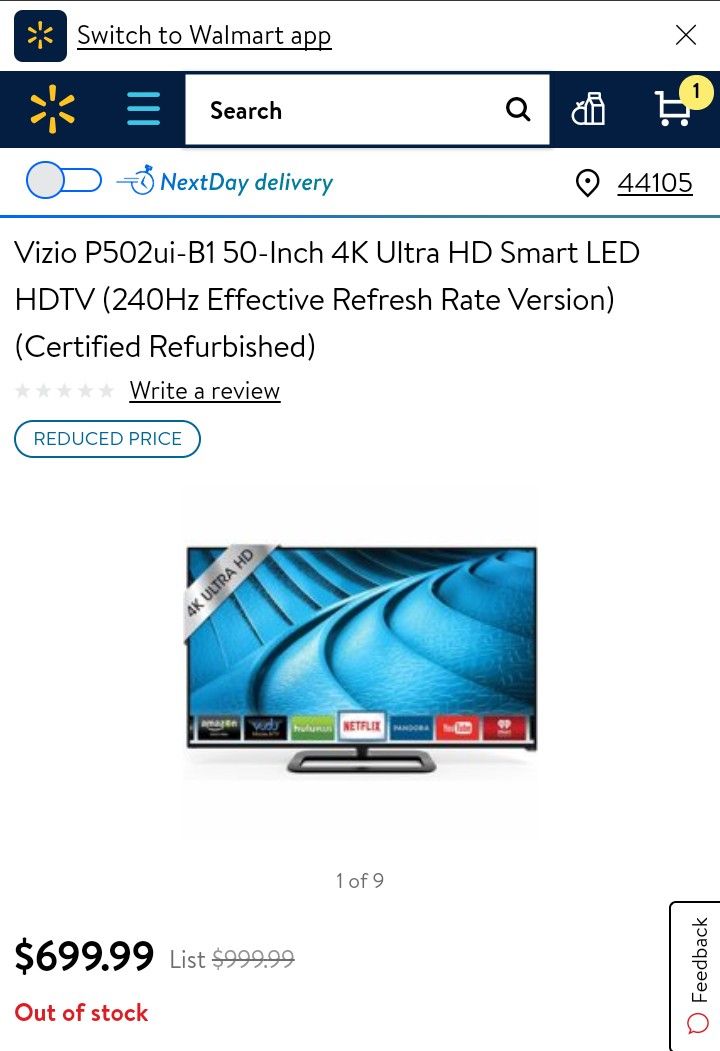 Vizio smart 4k led tv