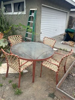 Brown Jordan outdoor furniture patio set dining table and chairs