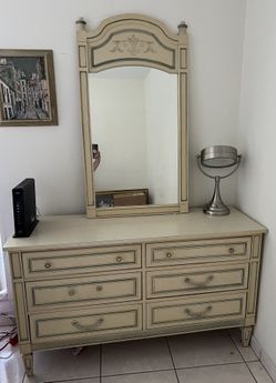 Bedroom Dresser, Desk And One Night Table