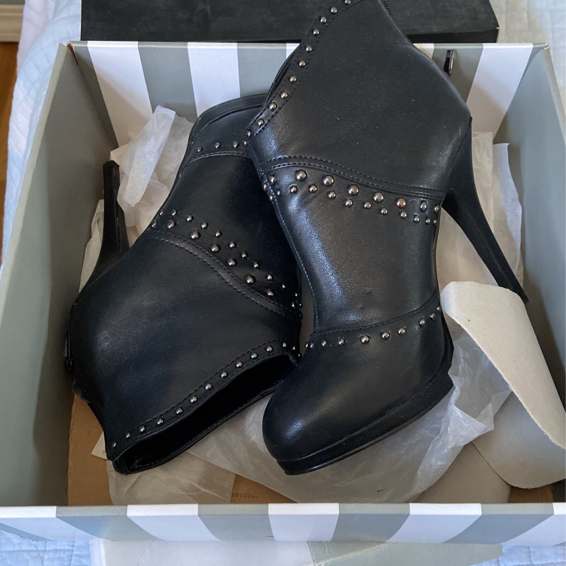 Black Stud Booties