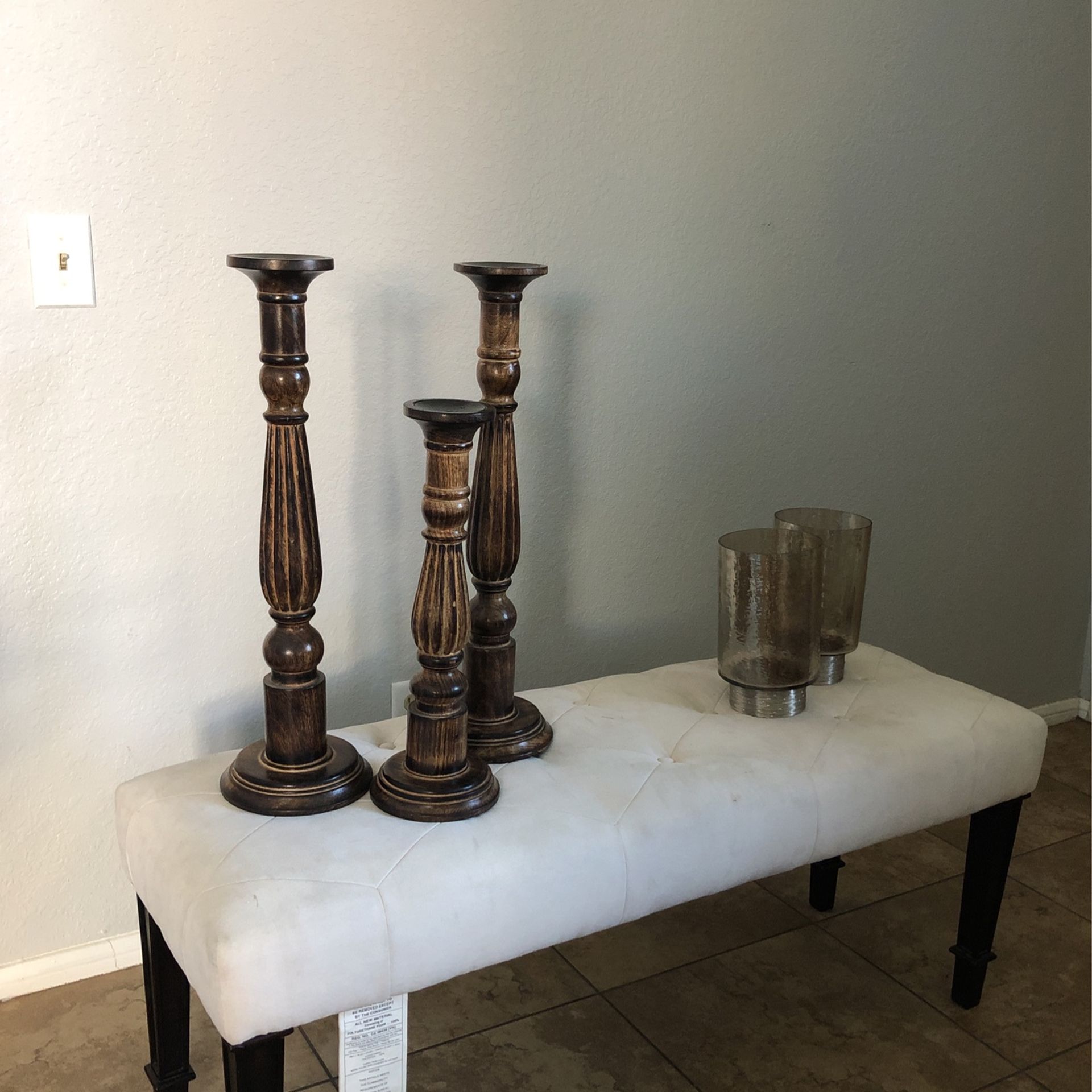 Take All Items -Pier One Bench-Candle Holders-