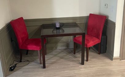 2 Red Accent Chairs