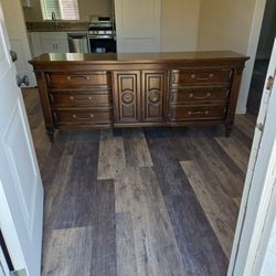 Solid Wood Antique Dresser & Night Tables 