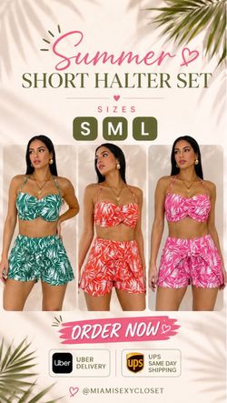 Summer Short Halter Set