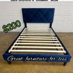Twin Bed Frame Blue Brand New