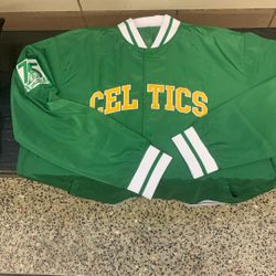 Celtics Light Button Up Jacket Size 3x 
