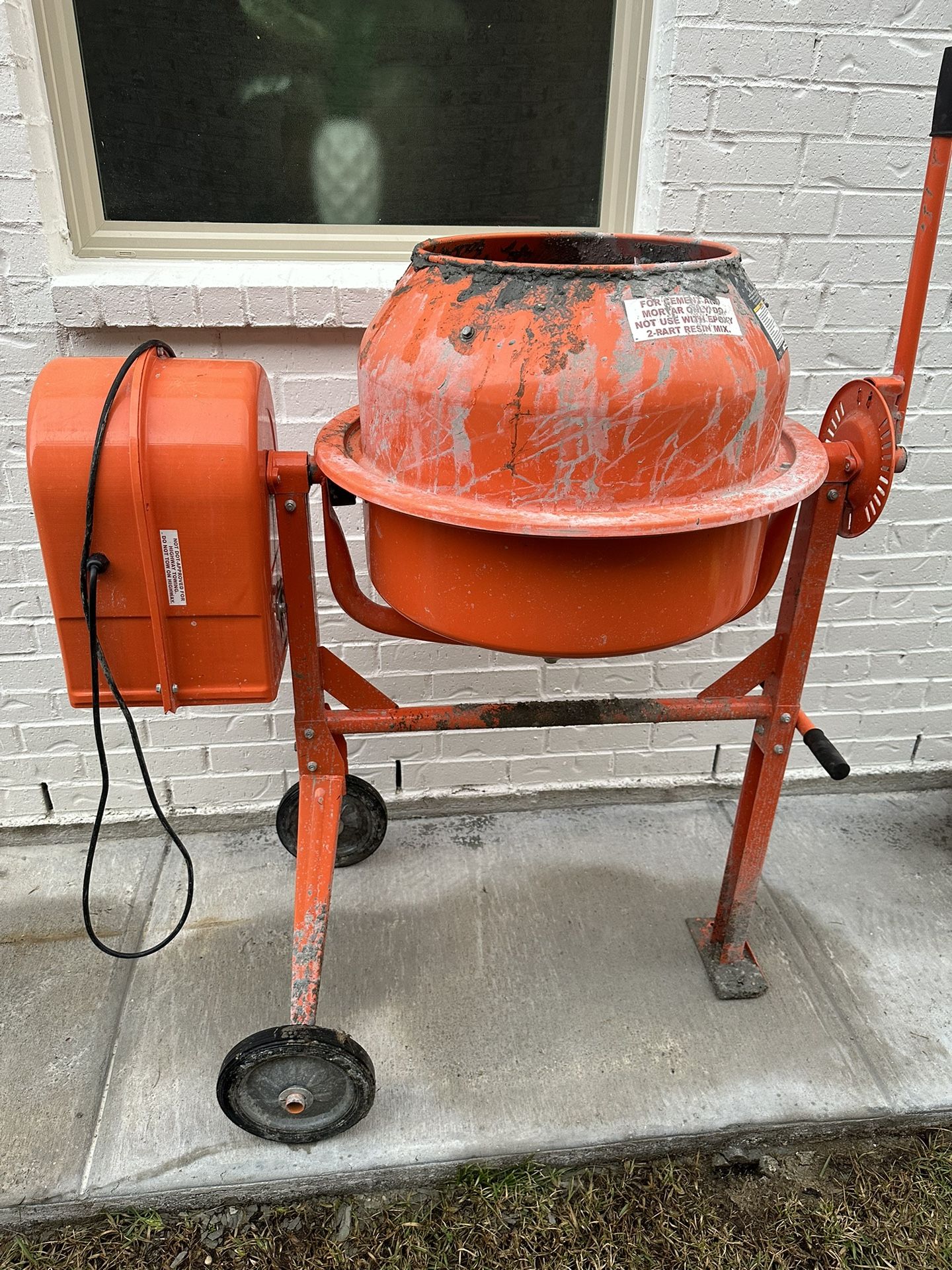 3-1/2 Cubic Ft. Cement Mixer Pick Up Only