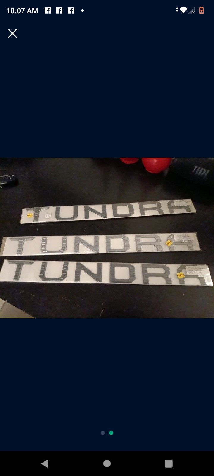 2014-2018 Toyota Tundra Logo Tailgate Insert Chrome Genuine OEM Decal/Sticker