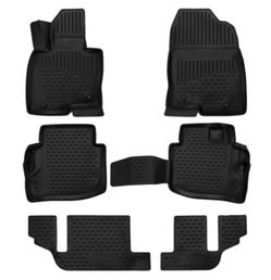 Fits 2016-2023 Mazda CX-9 Floor Mats 1 & 2nd and 3rd Row Seat Liner Set Fit All-Weather Full Set Liners (Black