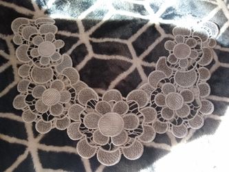 Neckline collar embroidery applique