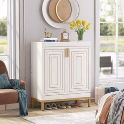 new assembled Shoe Cabinet with Doors, 20 Pairs Entryway Shoe Storage Cabinet with Shelves, 5-Tier Modern Free Standing Shoe Racks Storage Organizer f