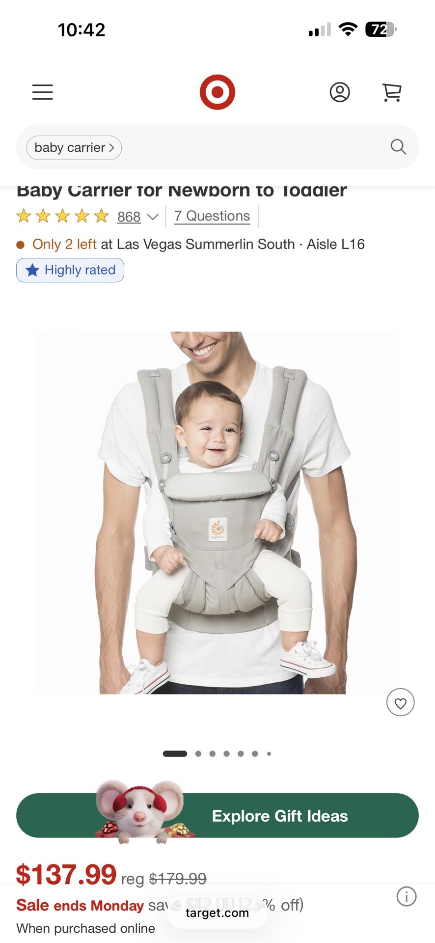 $40 For Baby Carrier ( Read Description)
