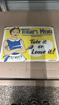 Today’s Menu Sign