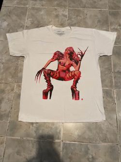 Lady Gaga Chromatica T-Shirt SZ L Pop Rock Tour Diva 2020 White Art