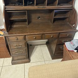 Solid Wood Desk Roll Top