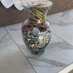 Mystery Jewelry Jar Huge Collection Bracelets Bangles Watches Necklaces Beads Earrings